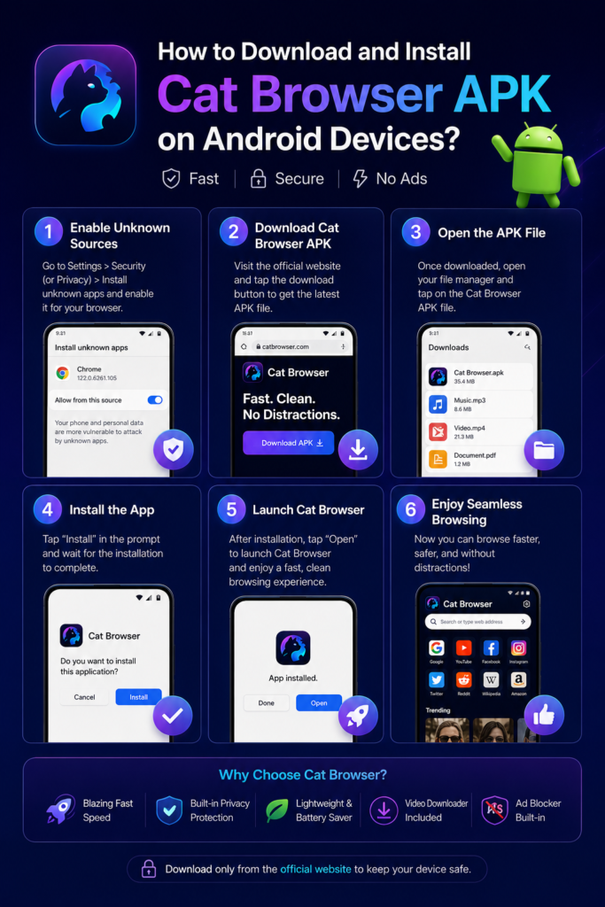 How to Download Cat Browser APK on Android Devices?